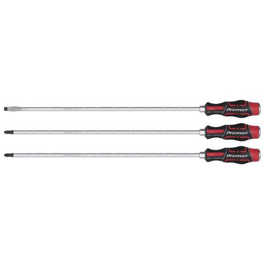 Sealey Screwdriver Set 3pc Hammer-Thru 450mm AK4942