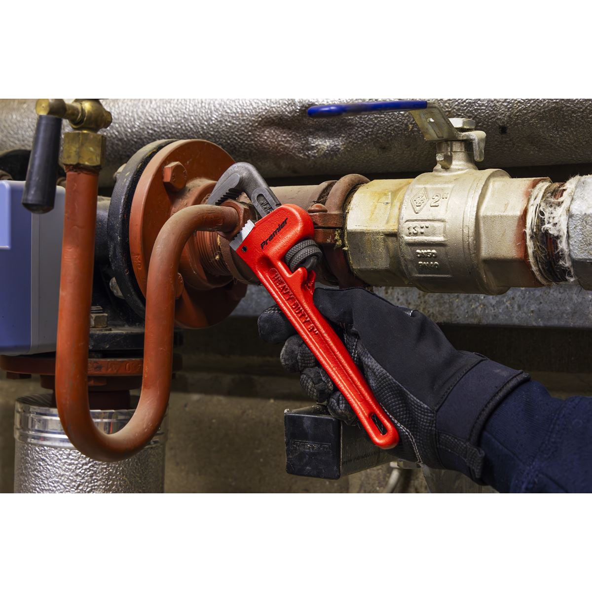 Sealey Pipe Wrench European Pattern 200mm Cast Steel AK5101