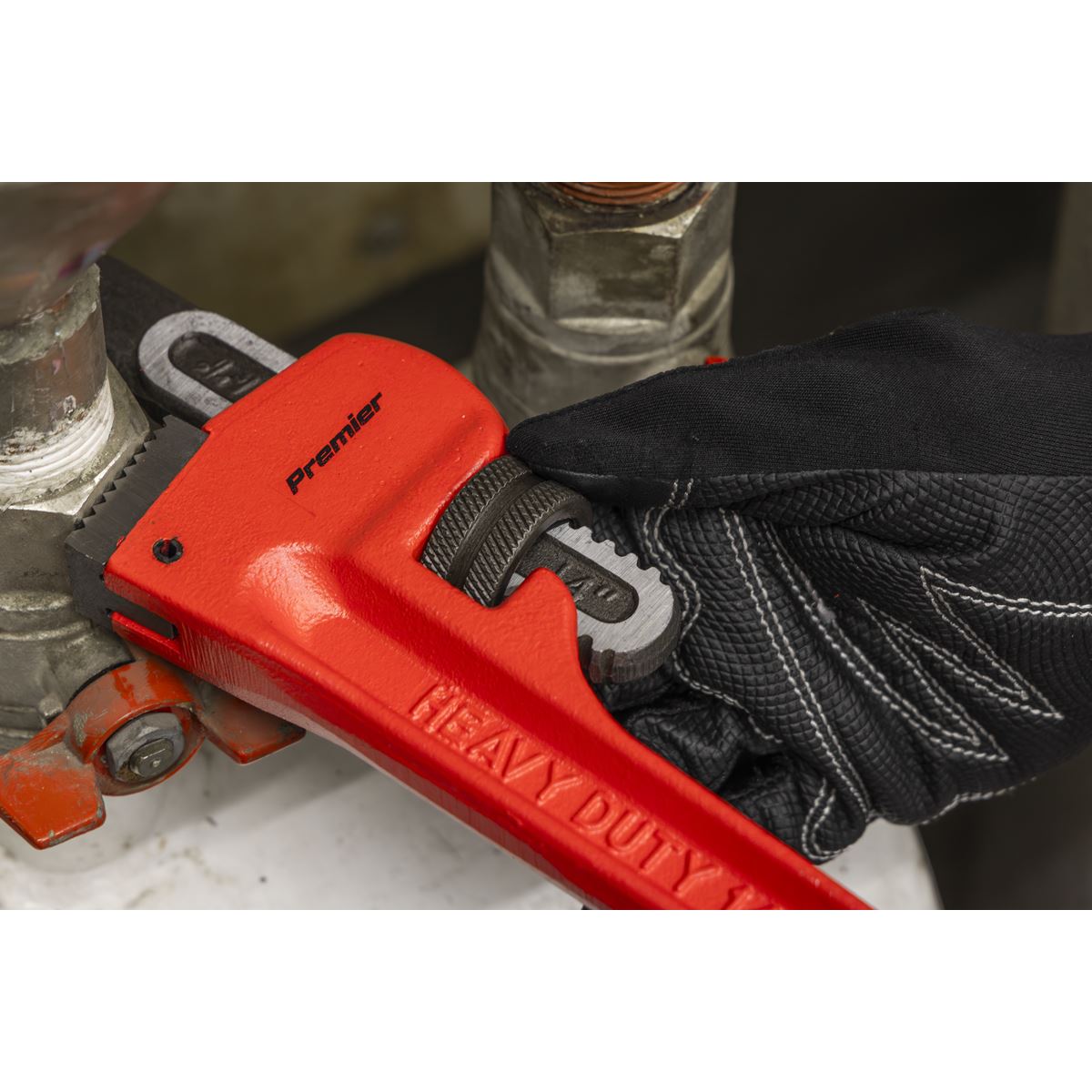 Sealey Pipe Wrench European Pattern 350mm Cast Steel AK5104
