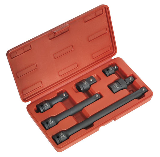Sealey Impact Adaptor And Extension Bar Set 6pc 1/2"Sq Drive AK5514