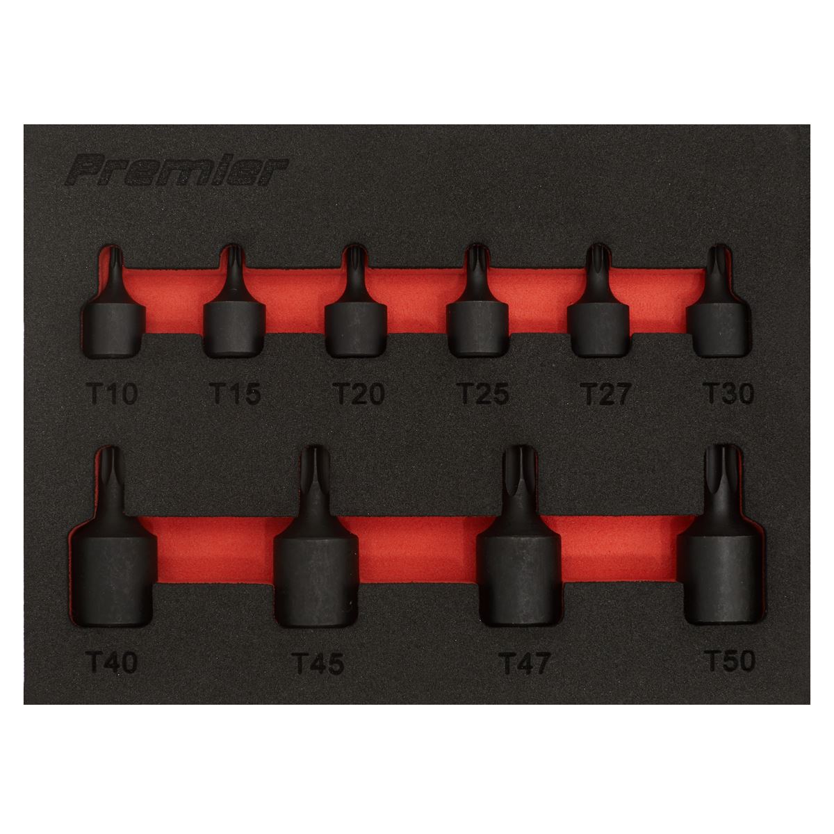Sealey Low Profile TRX-Star* Impact Socket Bit Set 1/4" & 3/8" Sq Drive 10pc AK5526