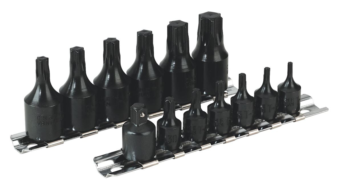 Sealey TRX-Star* Socket Bit Set 13pc 1/4" & 3/8"Sq Drive AK5584