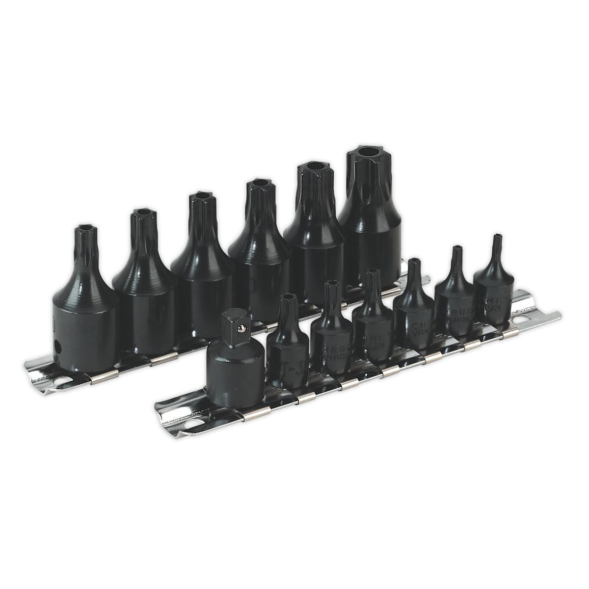 Sealey TRX-Star* Security Socket Bit Set 13pc 1/4" & 3/8"Sq Drive AK5585