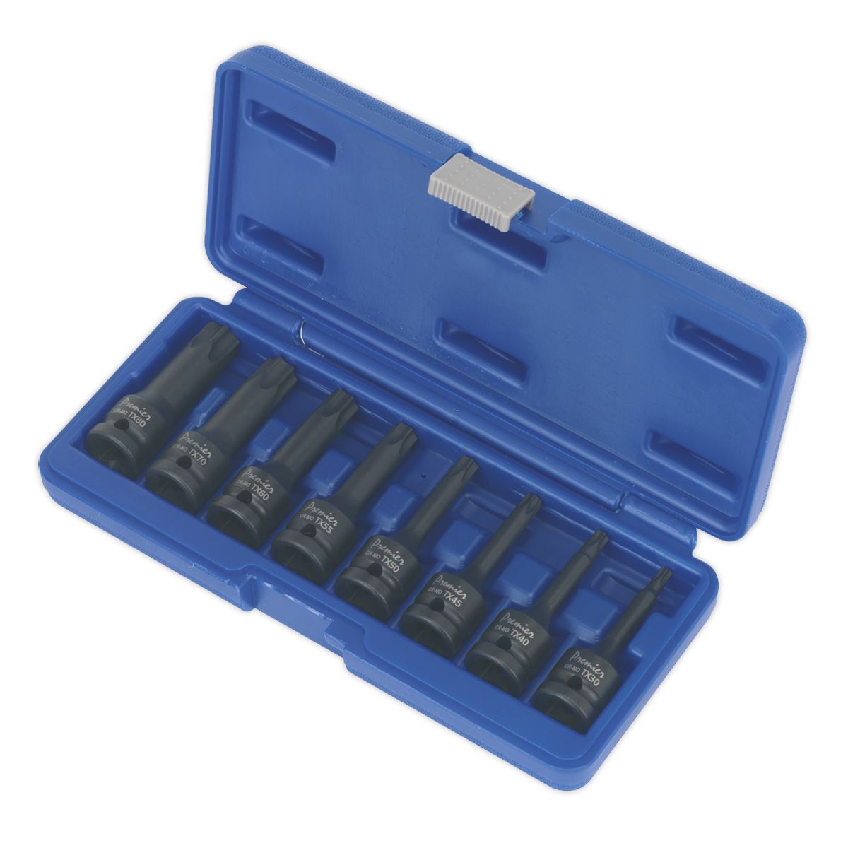 Sealey Impact TRX-Star* Socket Bit Set 8pc 1/2"Sq Drive AK5602