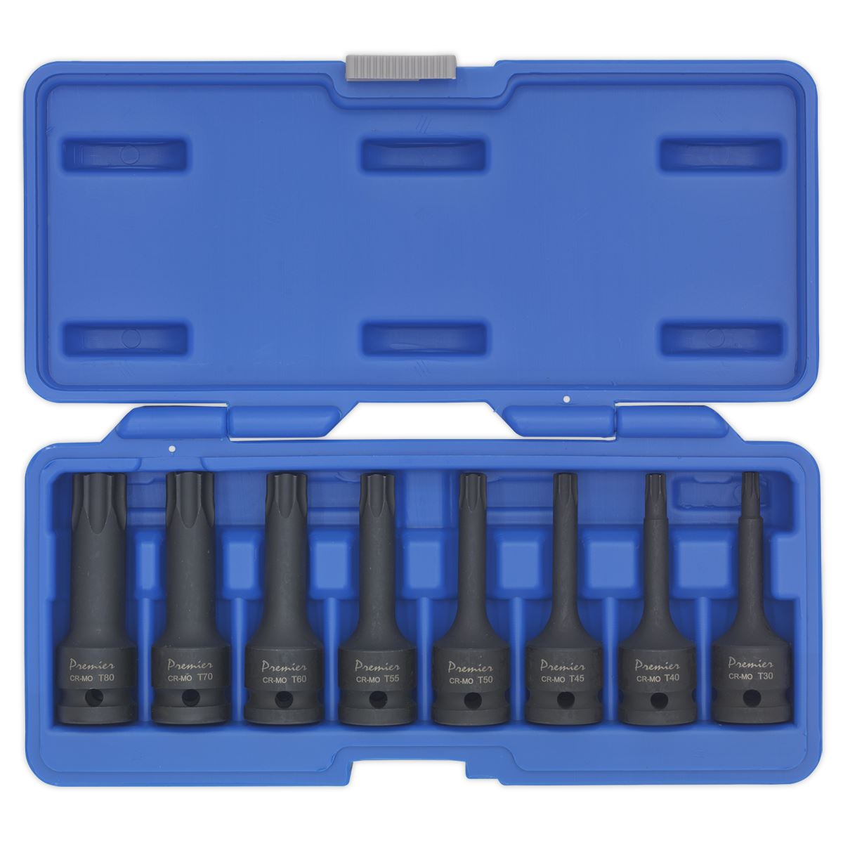Sealey Impact TRX-Star* Socket Bit Set 8pc 1/2"Sq Drive AK5602