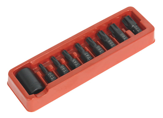 Sealey Impact TRX-Star* Bit & Holder Set 9pc 1/2"Sq Drive AK5610