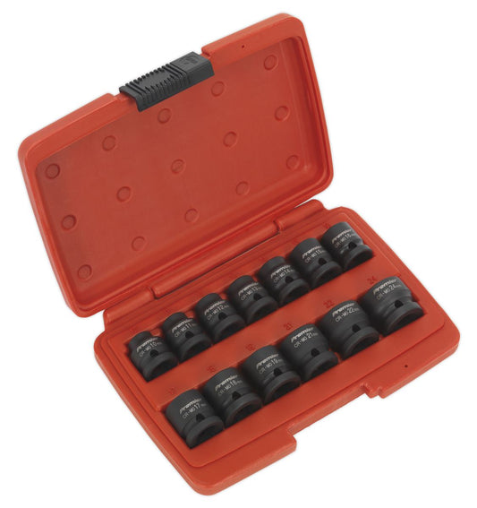 Sealey Metric Impact Socket Set 13pc 1/2"Sq Drive Low Profile AK5613LP