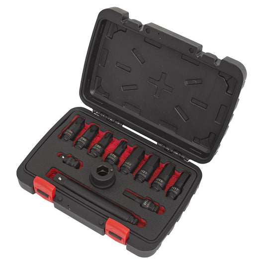 Sealey Impact Socket Bit & Accessories Set 12pc 3/4"Sq Drive AK5617