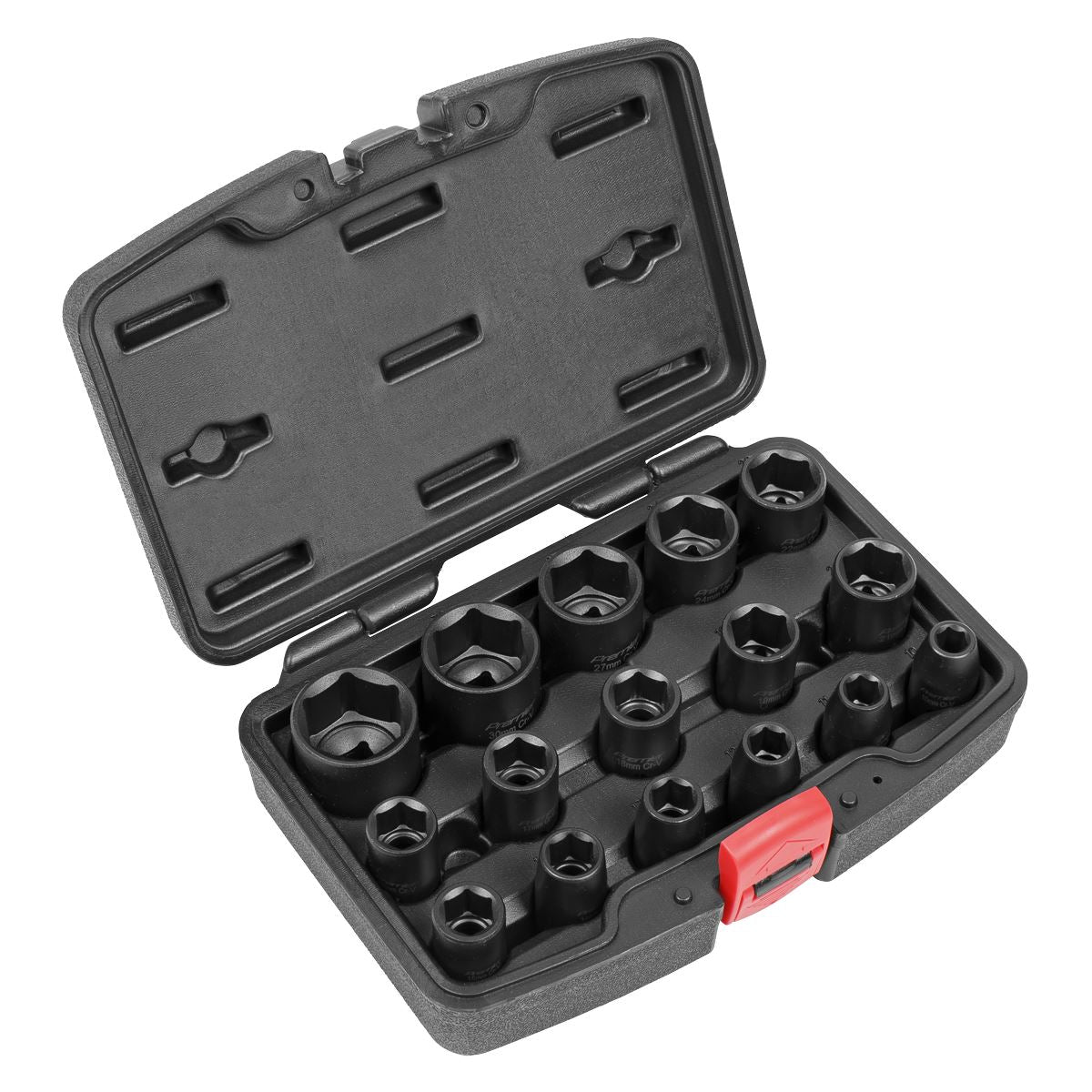 Sealey Metric Impact Socket Set 16pc 1/2"D Standard Length Single Hex AK5624M