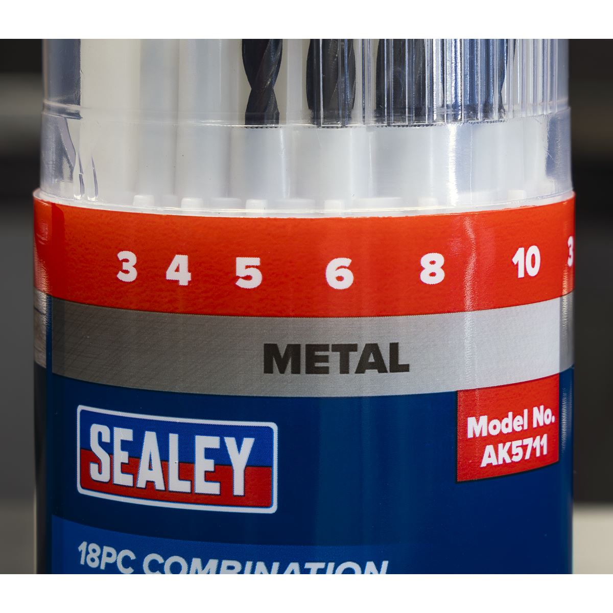 Sealey Combination Drill Bit Set 18pc For Masonry Steel Cast Iron Wood AK5711