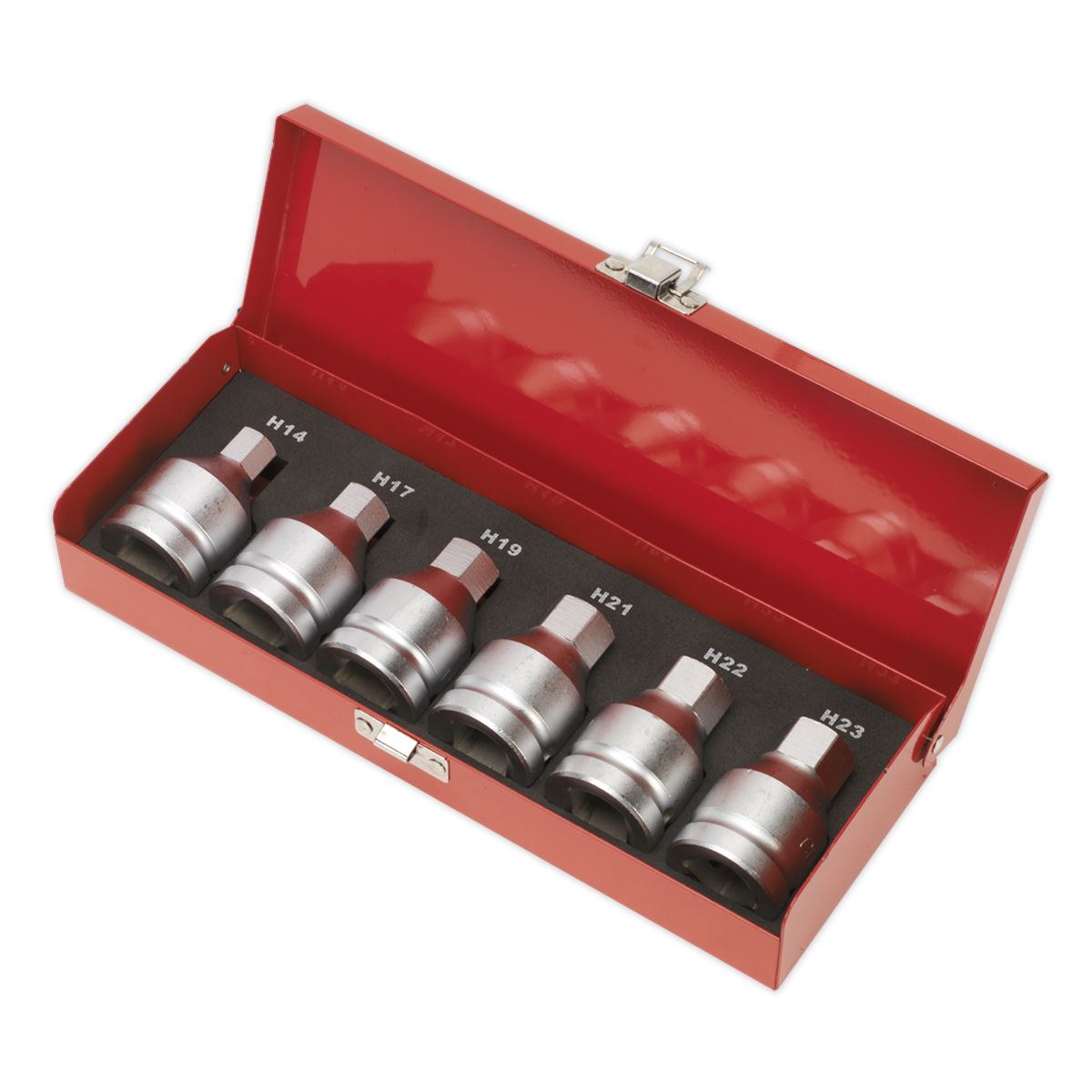 Sealey Ball-End Hex Socket Bit Set 7pc Metric 3/8"Sq Drive 62mm AK621