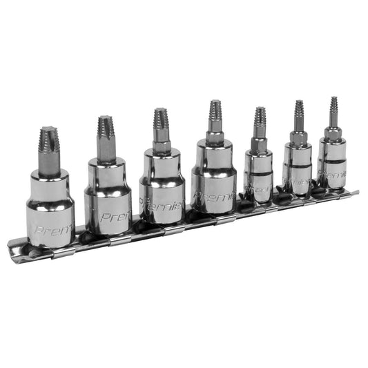 Sealey TRX-Star* Socket Bit Set Lock-On&trade; 7pc 1/4" & 3/8"Sq Drive AK62262