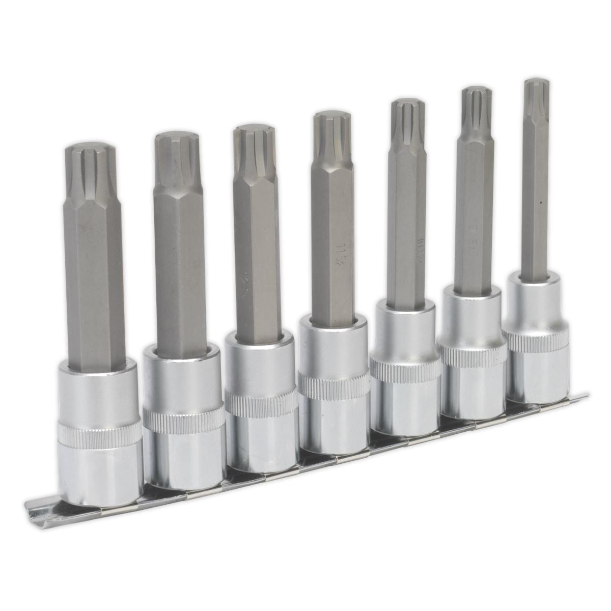 Sealey Ribe Socket Bit Set 7pc 1/2"D 100mm M8 M9 M10 M11 M12 M13 M14 AK6235
