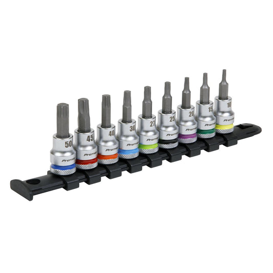 Sealey TRX-Star* Socket Bit Set 9pc 3/8"Sq Drive - Platinum Series AK6251