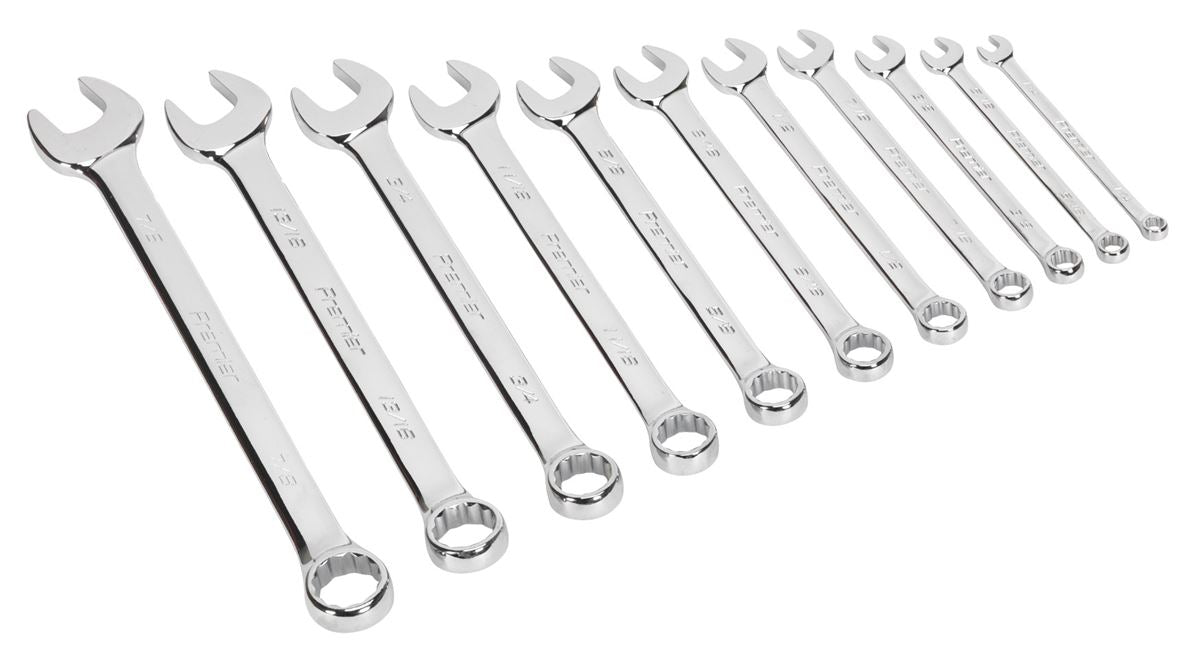Sealey Combination Spanner Set 11pc Imperial AK630AF