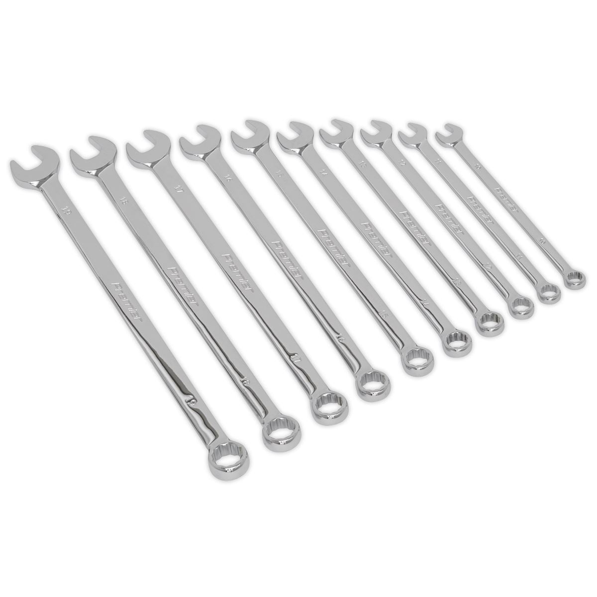 Sealey Combination Spanner Set 10pc Extra-Long Metric AK6310