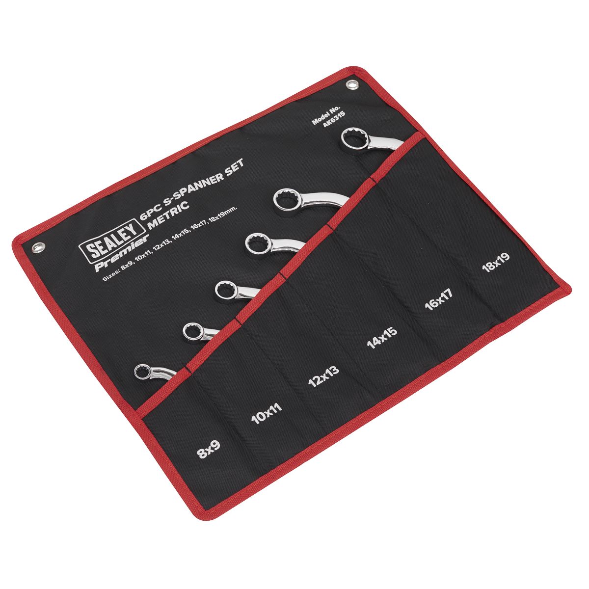 Sealey S-Spanner Set 6pc - Metric AK6315