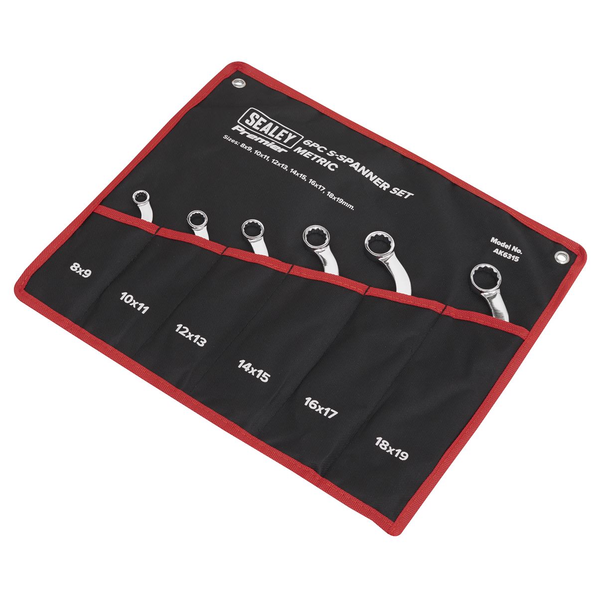 Sealey S-Spanner Set 6pc - Metric AK6315
