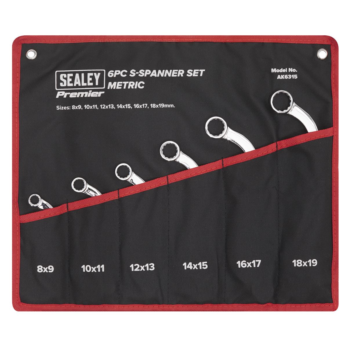 Sealey S-Spanner Set 6pc - Metric AK6315