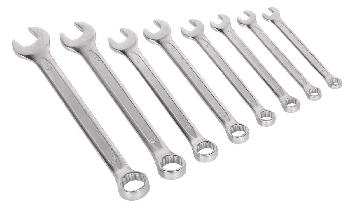 Sealey Combination Spanner Set 8pc Cold Stamped Metric AK63252