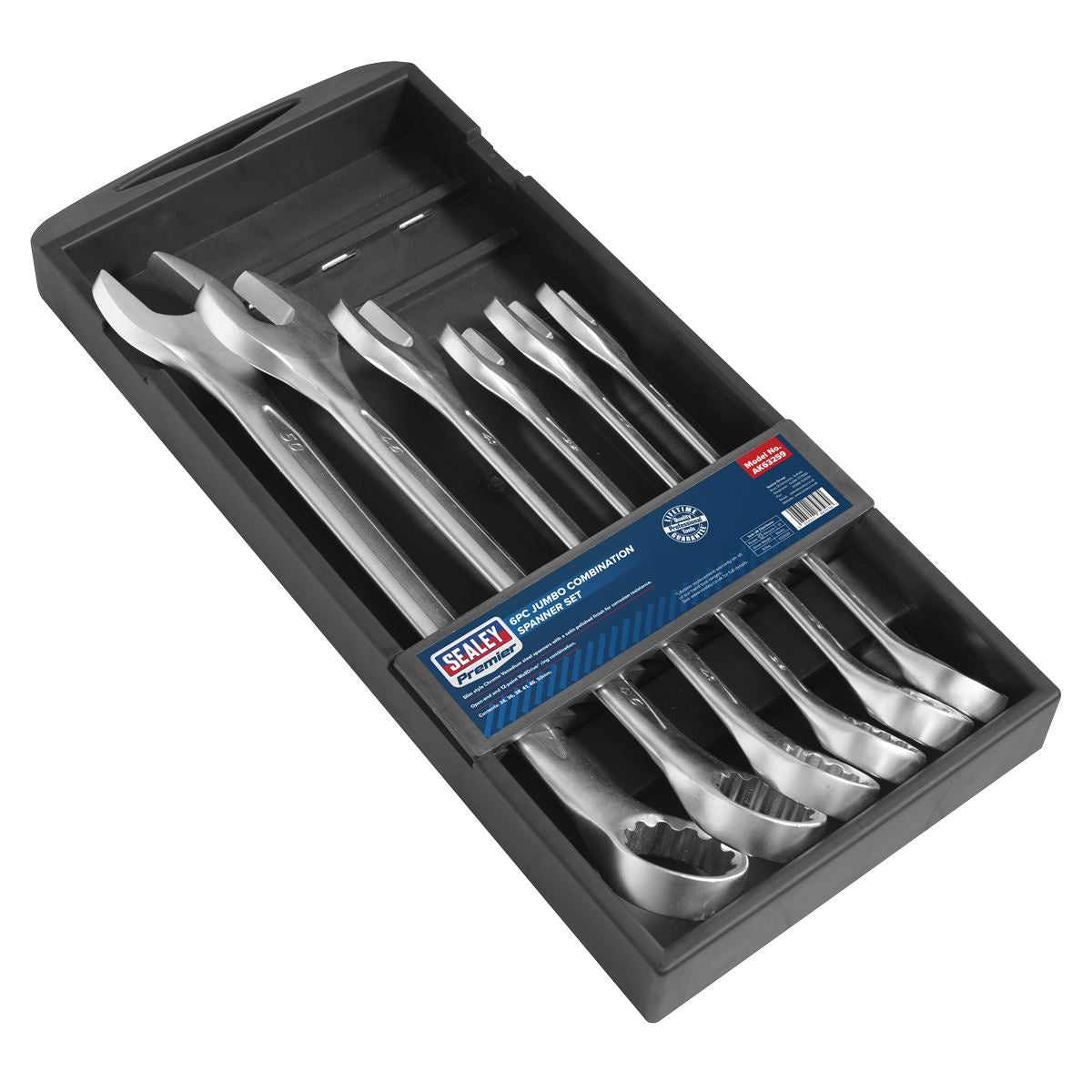 Sealey Combination Spanner Set 6pc Jumbo Metric AK63259