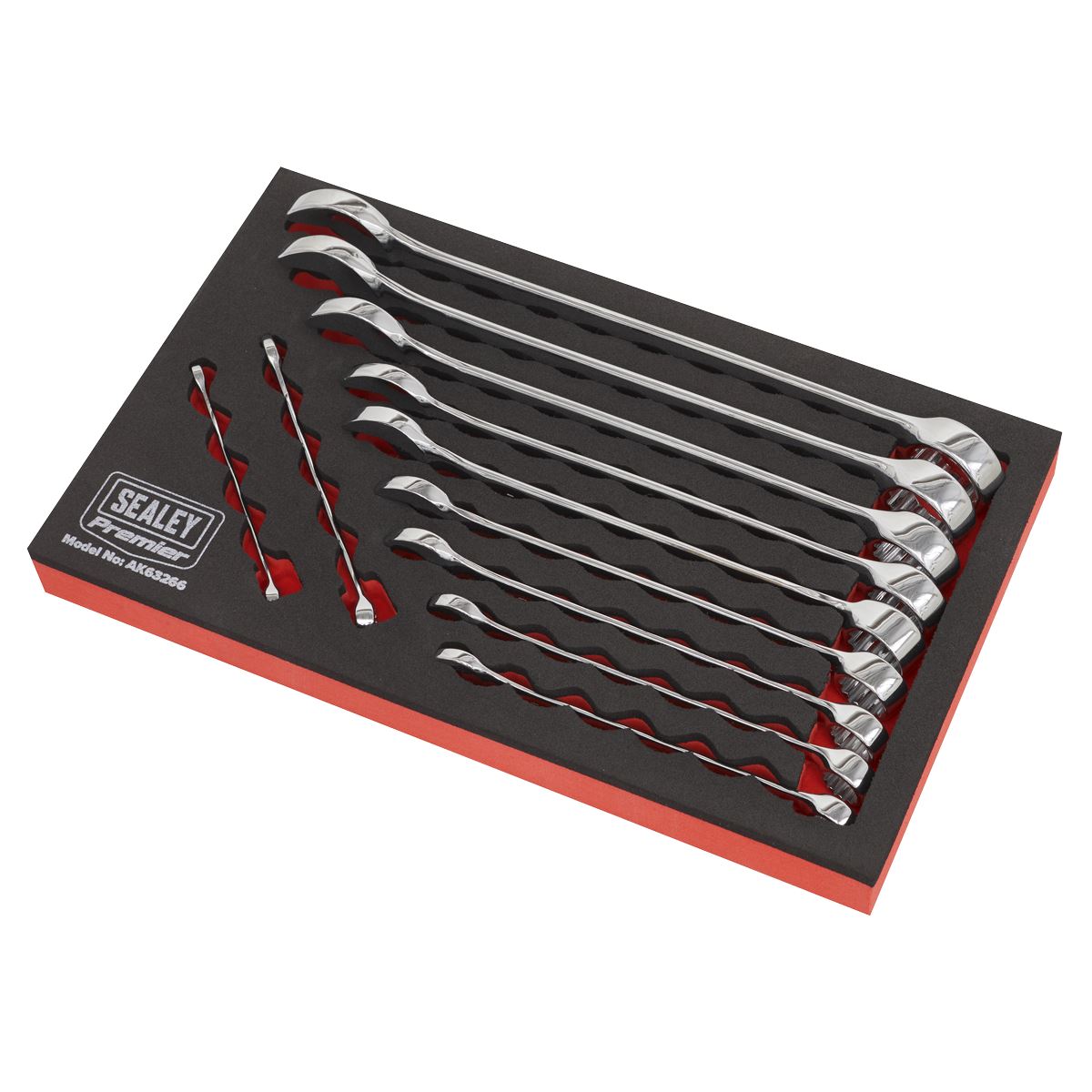 Sealey Combination Spanner Set 11pc Imperial AK63266