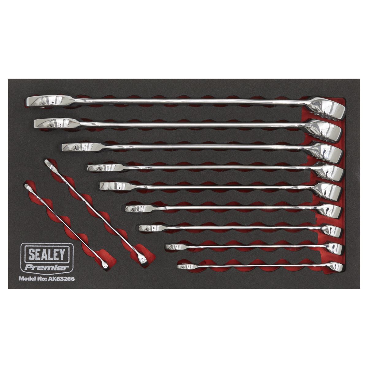 Sealey Combination Spanner Set 11pc Imperial AK63266