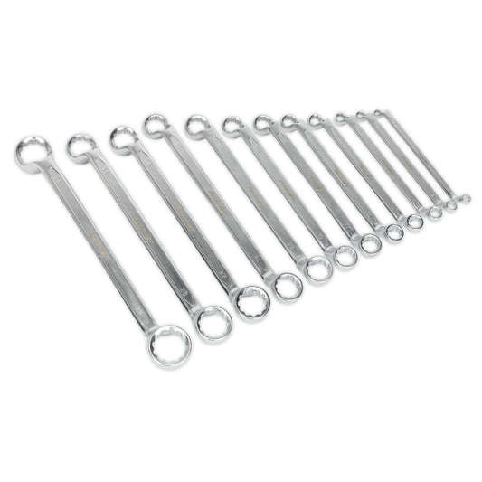 Sealey Offset Double End Ring Spanner Set 12pc Metric AK6328