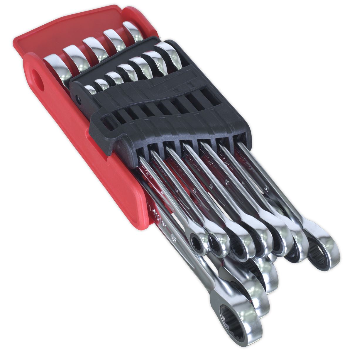 Sealey Ratchet Combination Spanner Set 12pc - Metric - Platinum Series AK63922