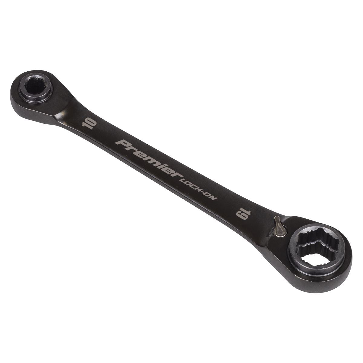Sealey 4-in-1 Reversible Lock-On Ratchet Ring Spanner 10 x 13 17 x 19mm AK63923