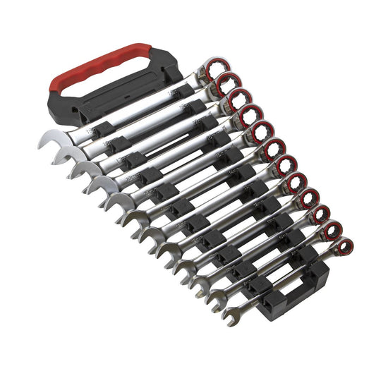 Sealey Reversible Ratchet Combination Spanner Set 12pc Metric Platinum Series AK63944