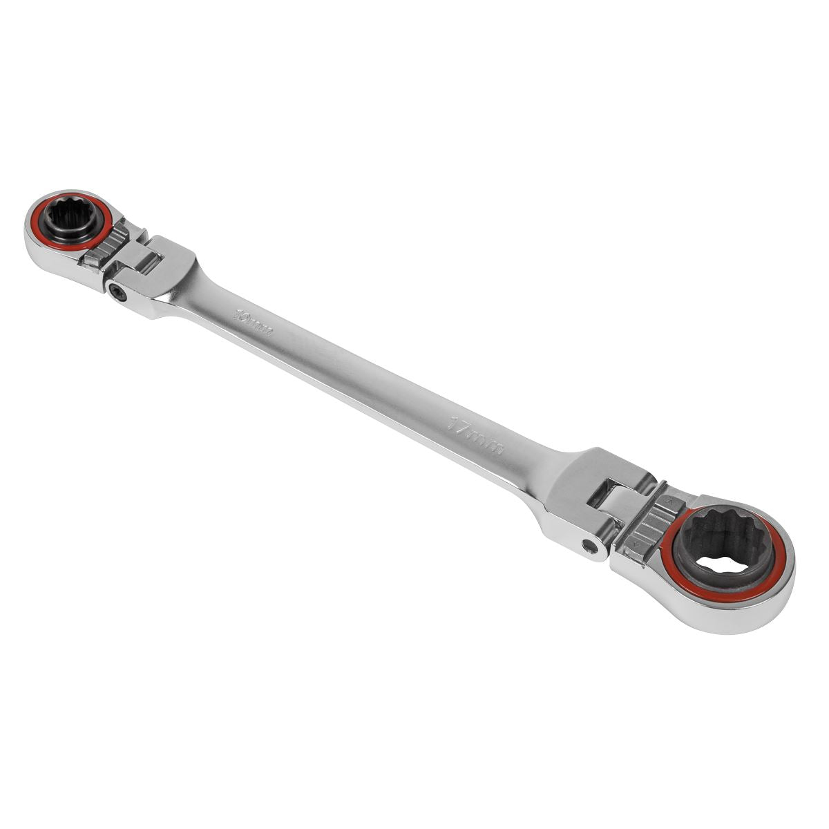 Sealey Ratchet Ring Spanner 4-in-1 Flexi-Head Reversible Metric Platinum Series AK63947