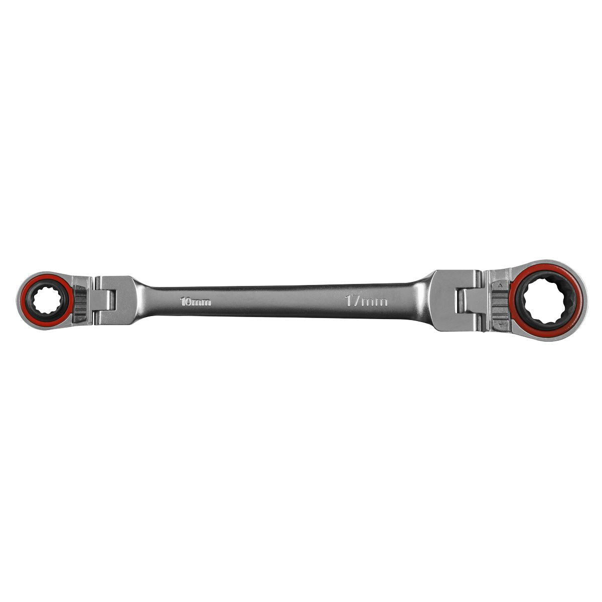 Sealey Ratchet Ring Spanner 4-in-1 Flexi-Head Reversible Metric Platinum Series AK63947