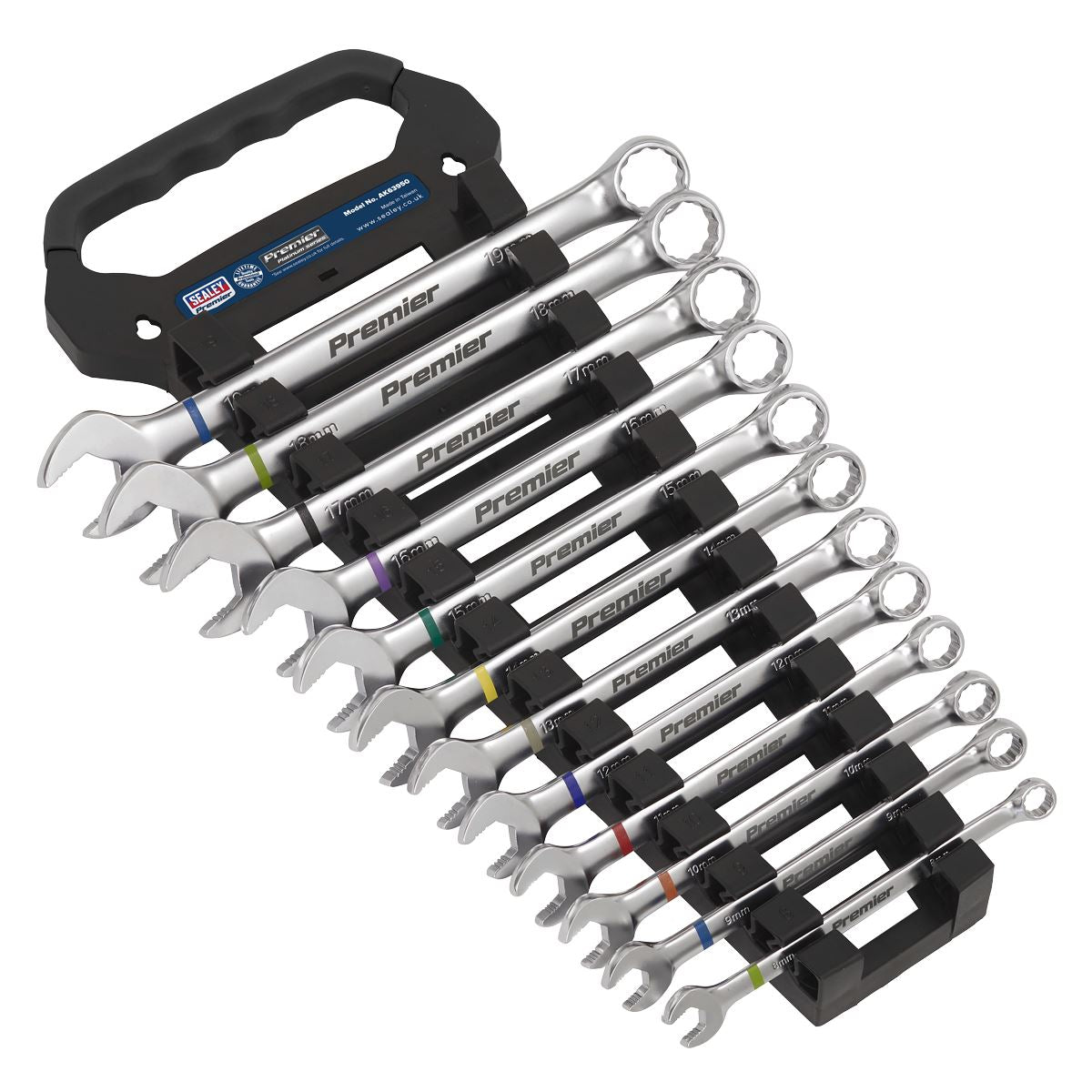 Sealey Combination Spanner Set Anti-Slip 12pc Metric - Platinum Series AK63950