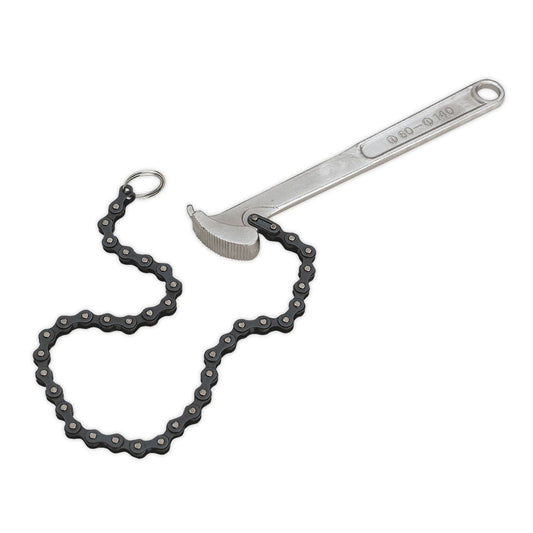 Sealey Oil Filter Chain Wrench �60-140mm Capacity AK6409