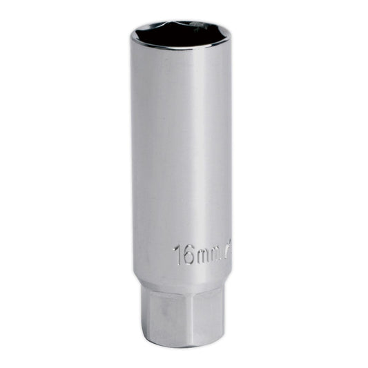Sealey Spark Plug Socket 16mm 3/8"Sq Drive Thin Wall AK6557