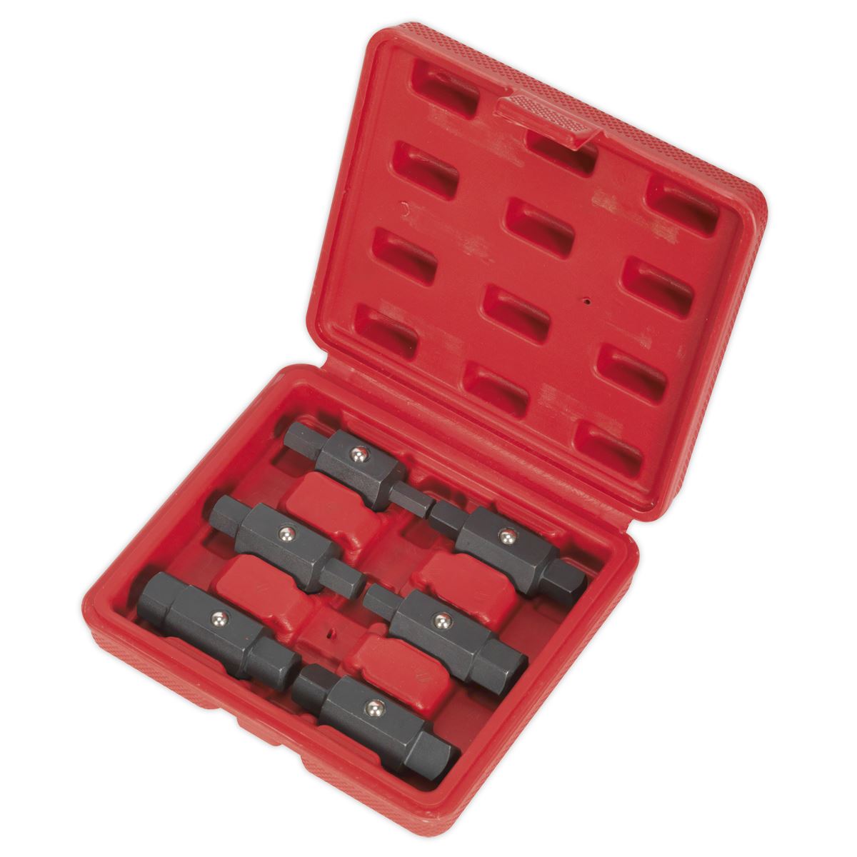 Sealey Oil Drain Plug Key Set 6pc Double End AK658