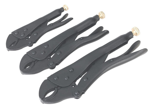 Sealey Locking Pliers Set 3pc Rust Resistant AK668