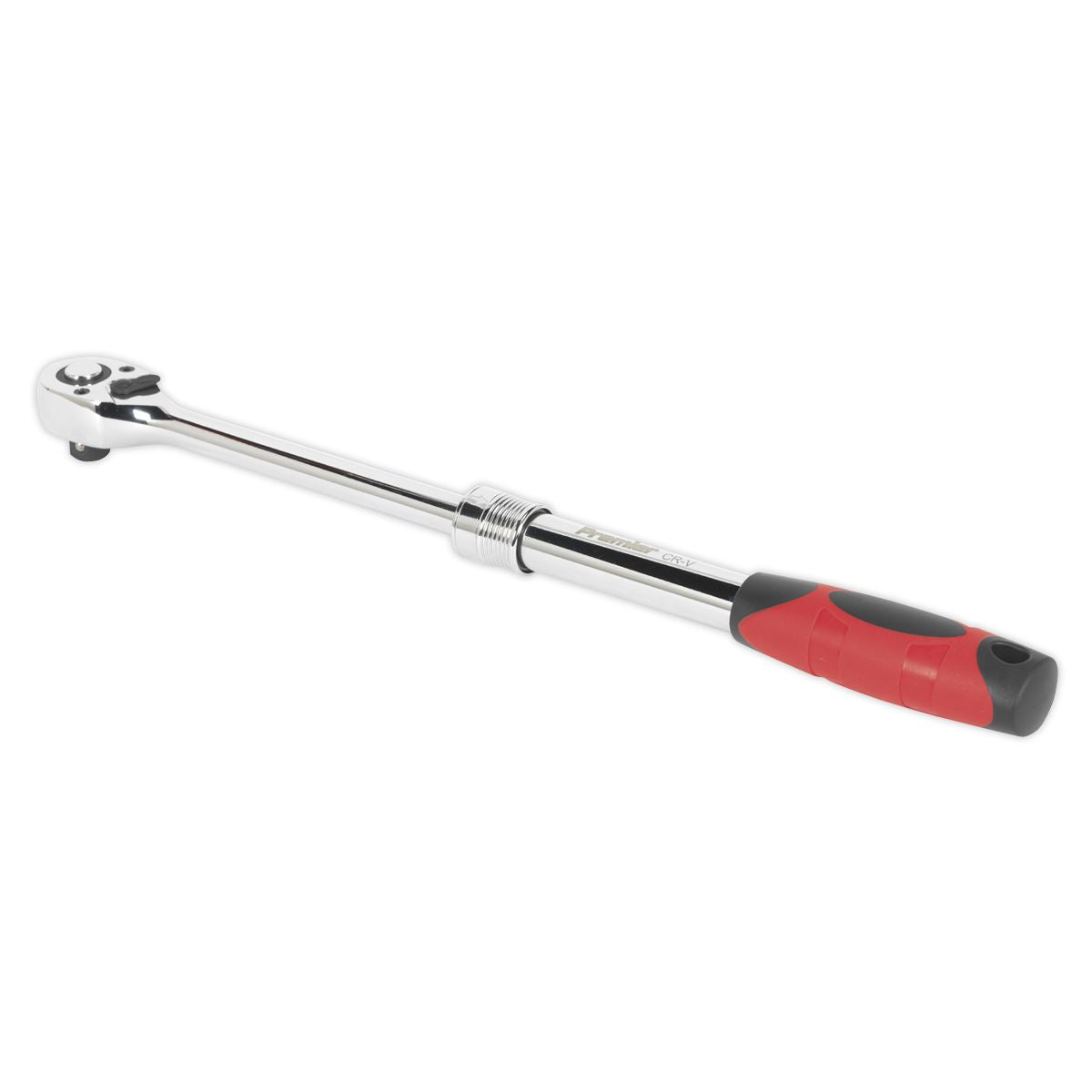 Sealey 1/2"D Extendable Ratchet Wrench mirror finishSoft grip AK6688