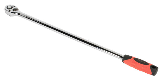 Sealey Ratchet Wrench Extra Long 600mm 1/2"Sq Drive Comfort Grip AK6695