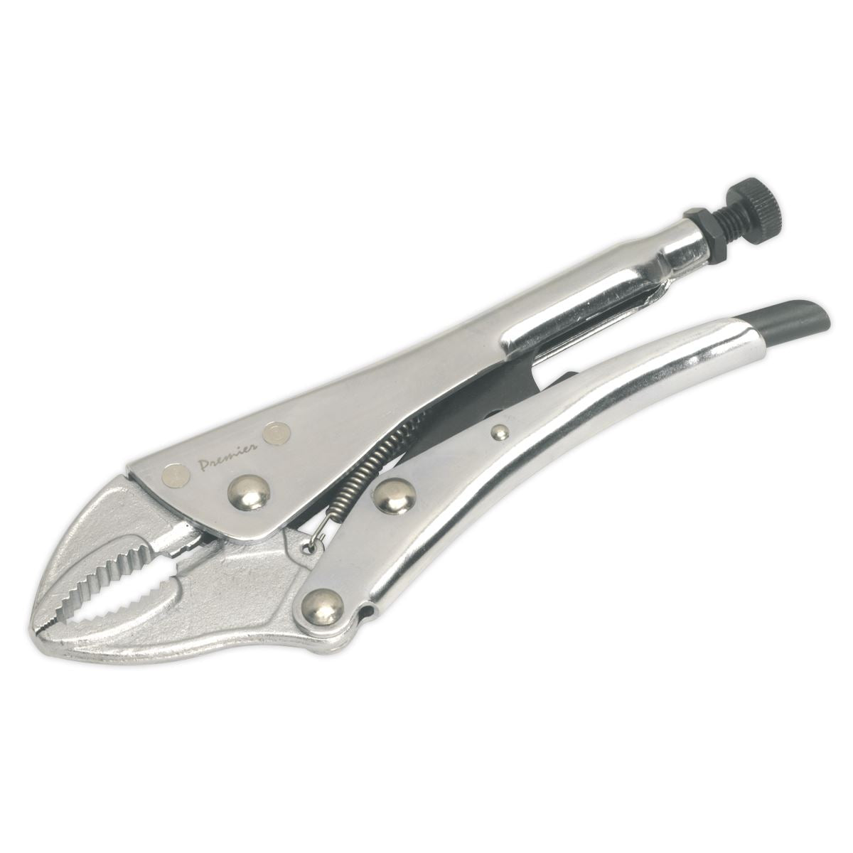 Sealey Locking Pliers Curved Jaws 225mm 0-47mm Capacity AK6821