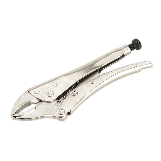 Sealey Locking Pliers Curved Jaws 225mm 0-47mm Capacity AK6821