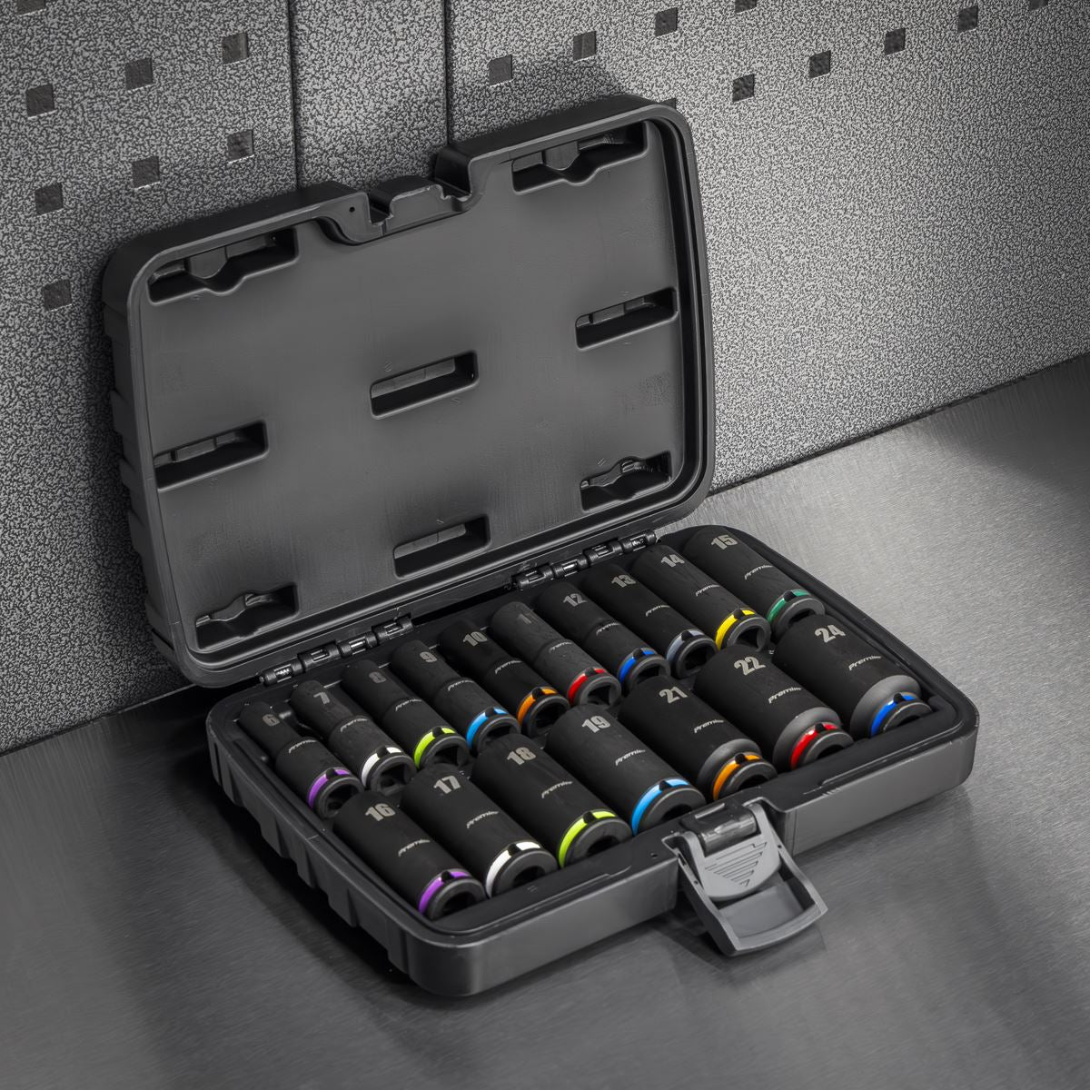 Sealey Deep Impact Socket Set 3/8"D 17pc Metric 6 Point Walldrive AK68219