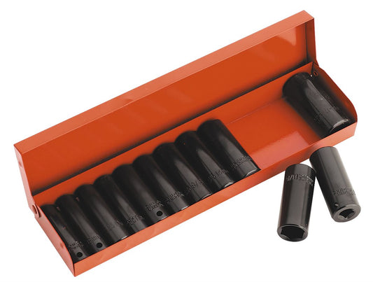 Sealey Metric Imperial Deep Impact Socket Set 12pc 3/8"D Single Hex AK683