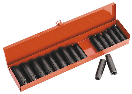 Sealey Metric Imperial Deep Impact Socket Set 16pc 1/2"D Single Hex AK685