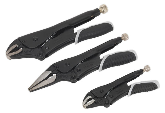 Sealey Locking Pliers Set 3pc Quick Release - Black Series AK6863B
