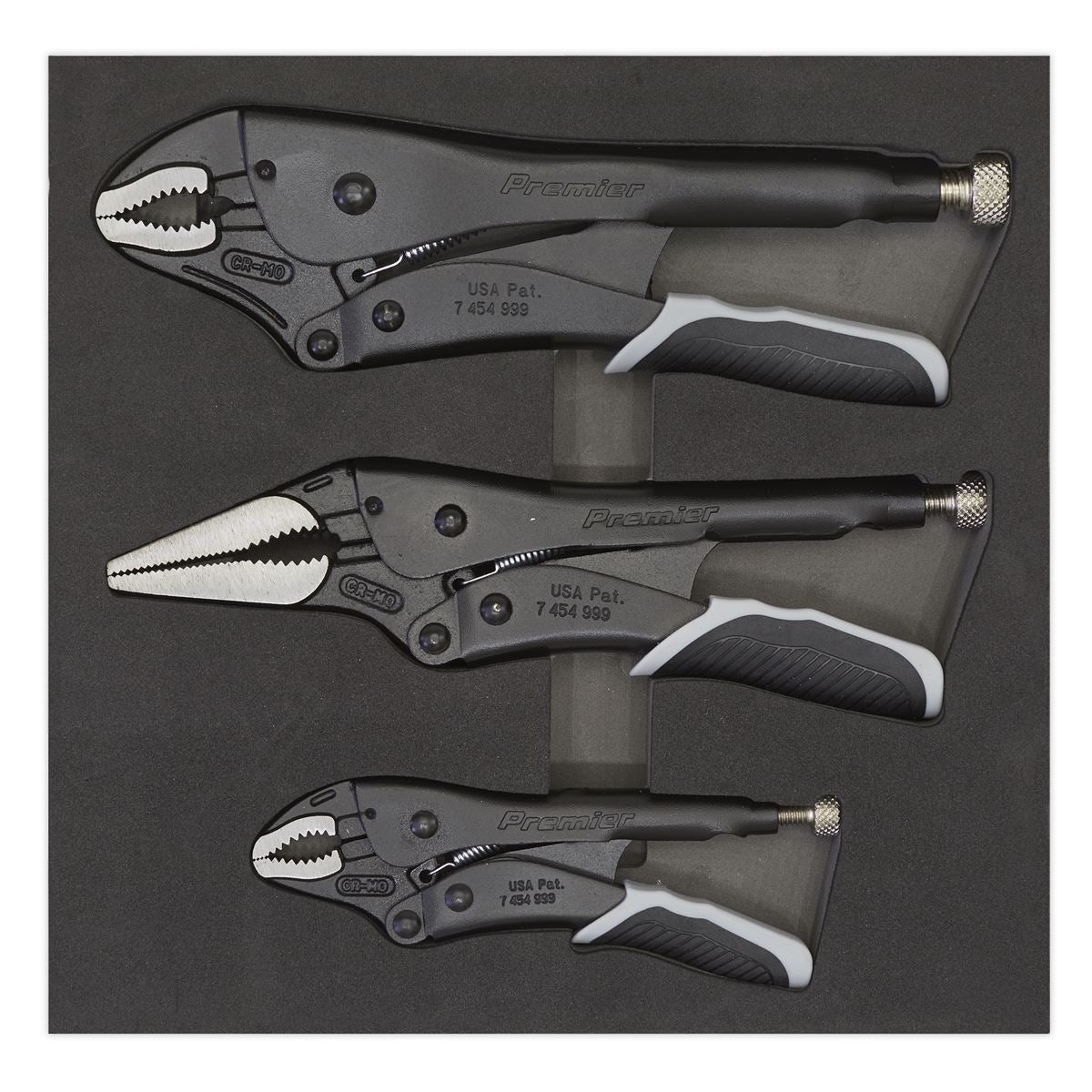 Sealey Locking Pliers Set 3pc Quick Release - Black Series AK6863B