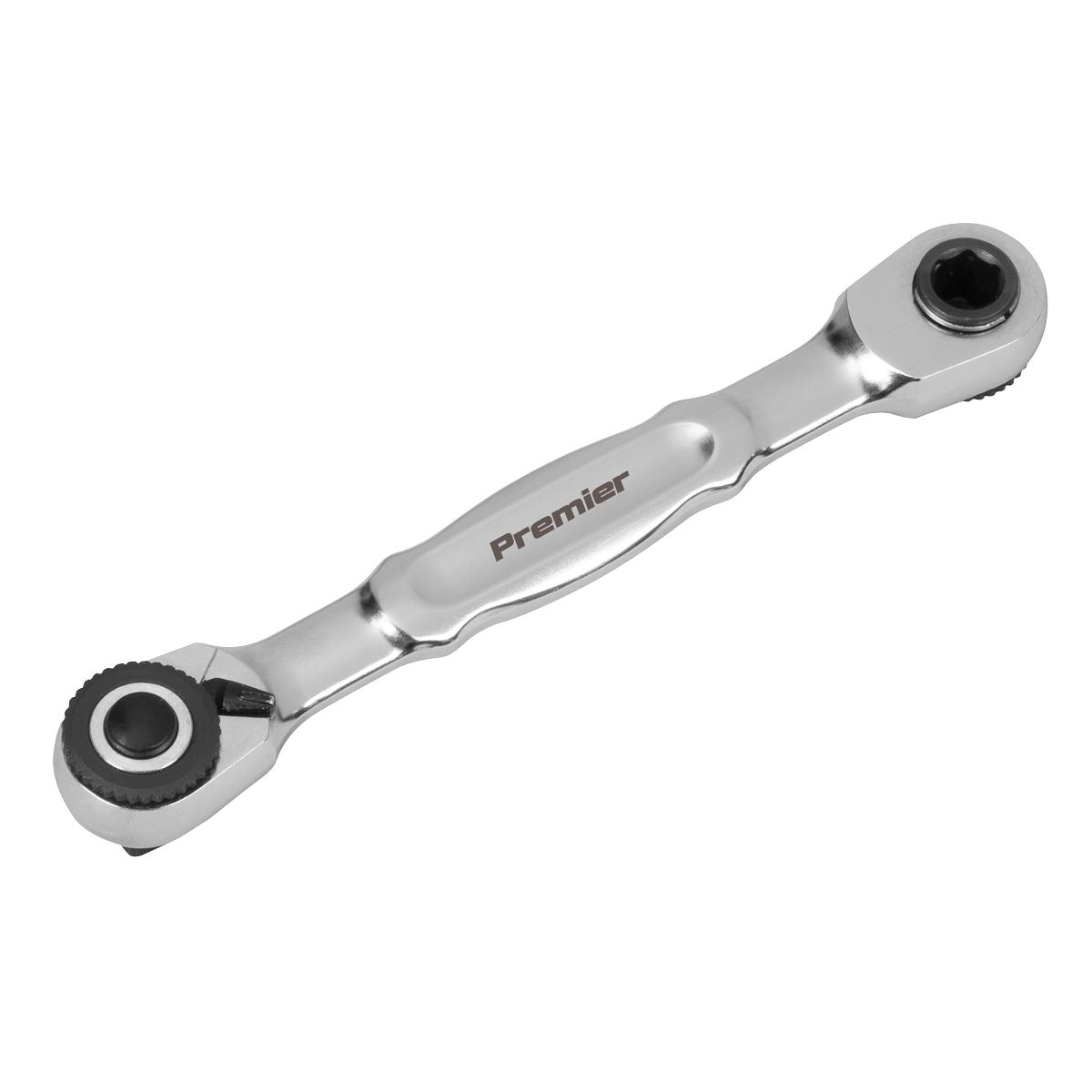 Sealey 1/4"Sq & 1/4" Hex Drive Micro Ratchet Bit Driver & Wrench AK6972