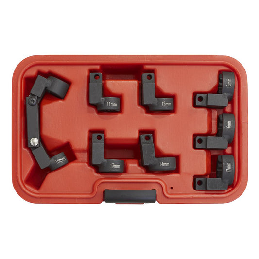 Sealey Metric Injector Pipe Socket Set 9pc 3/8"Sq Drive Hinged AK6985