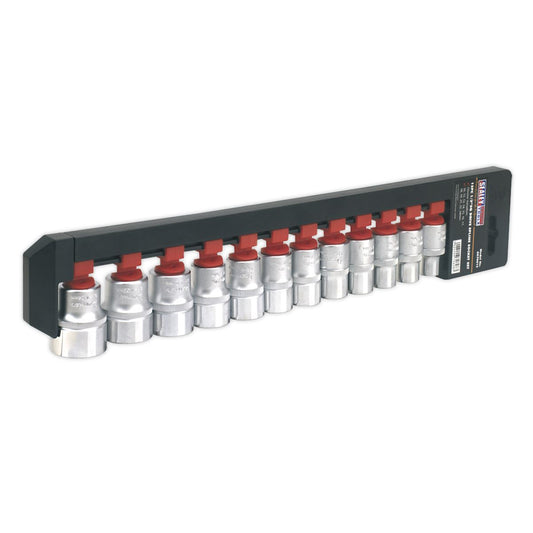 Sealey Total Drive Socket Set 12pc 1/2"D Metric Fully Polished AK70612